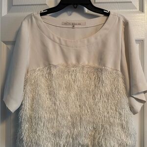 RACHEL Rachel Roy Cream Textured Blouse